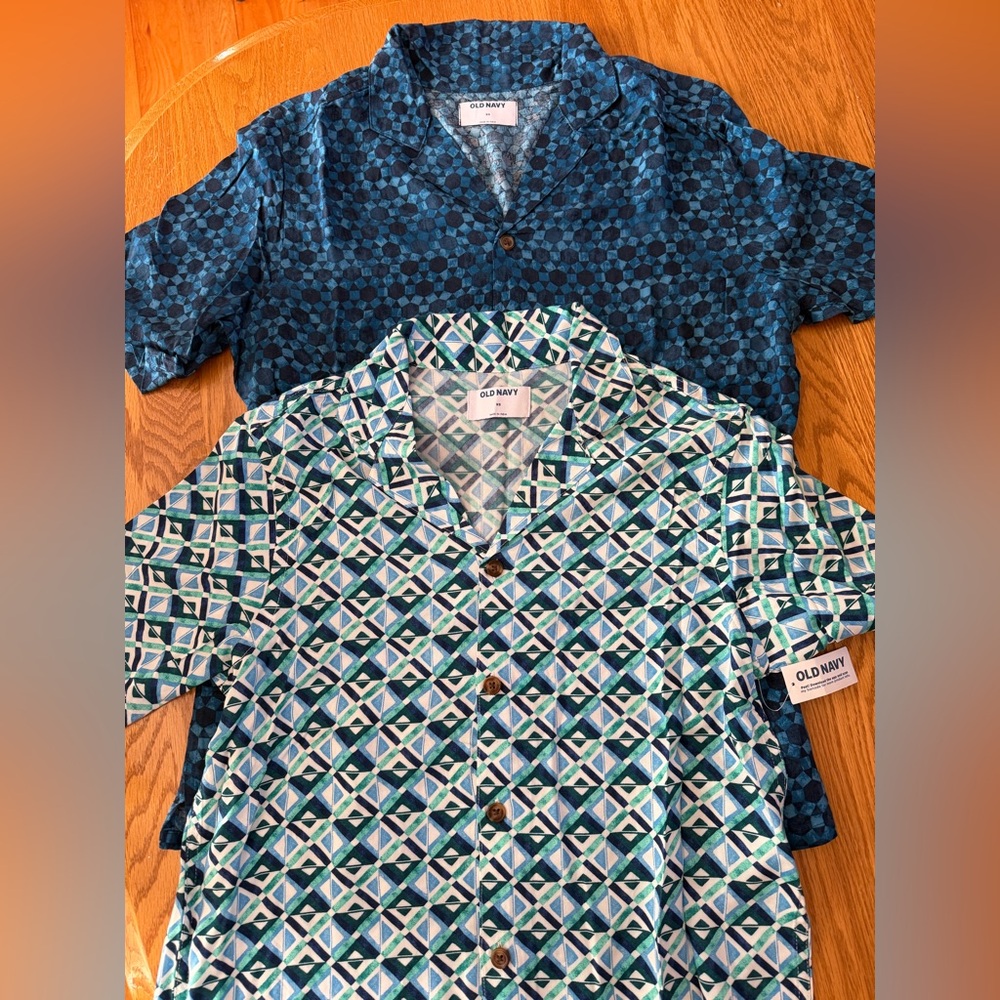 NWT Old Navy Short Sleeve Button Down Shirt Summer Sz XS